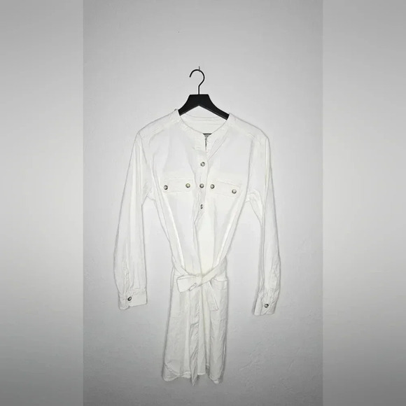 BONPOINT Adult Fan Fan Off‎ White Robe Dress L  NWT - Picture 5 of 8